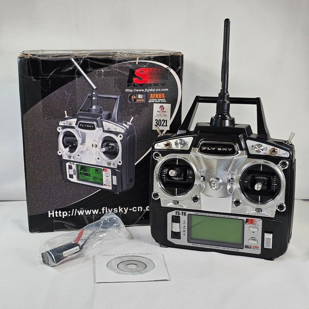 FlySky FS-T6 6-Channel 2.4GHz AFHDS RC Transmitter Radio System Heli Airplane